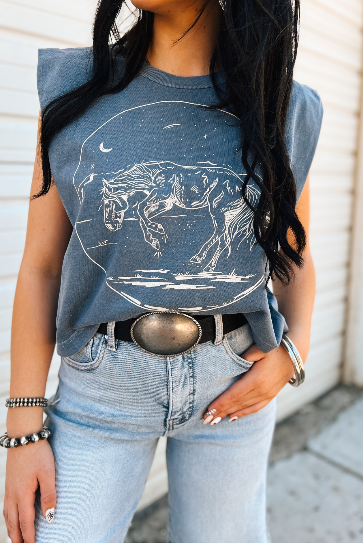 Midnight Horse Muscle Tank