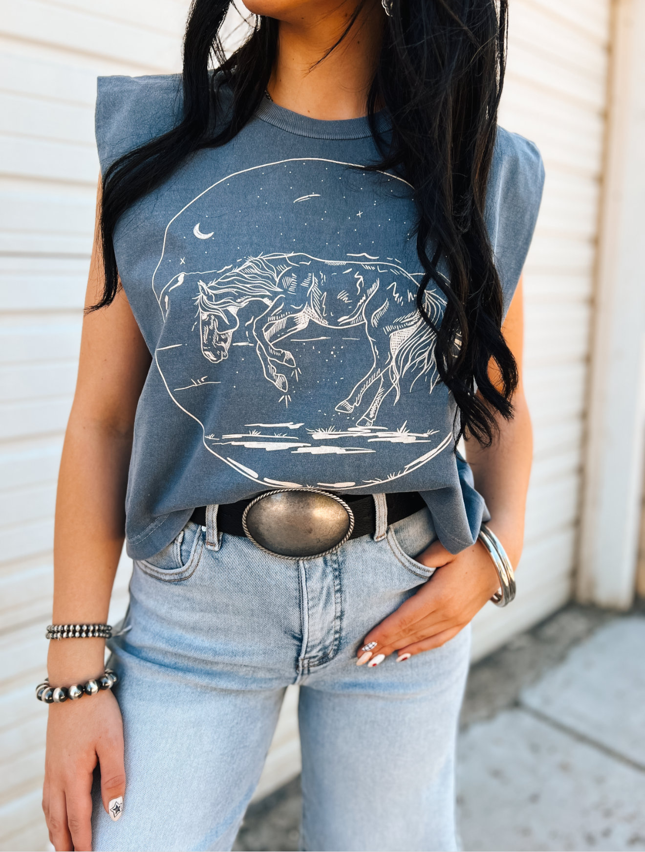 Midnight Horse Muscle Tank