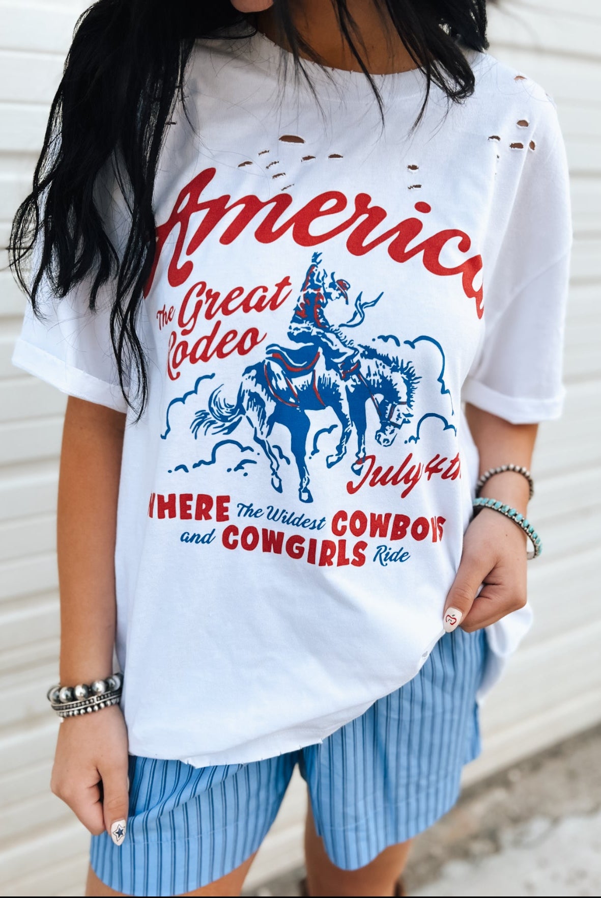 The Great American Rodeo Distressed Tee