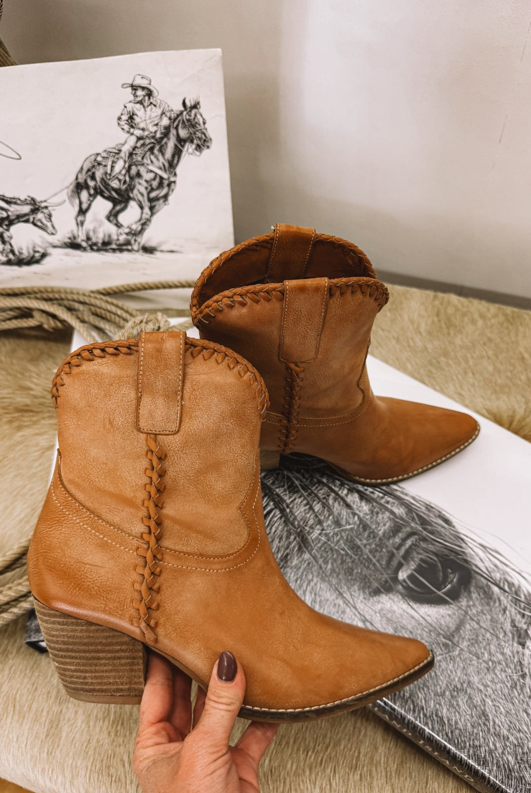 Gone Country Western Bootie (Taupe)