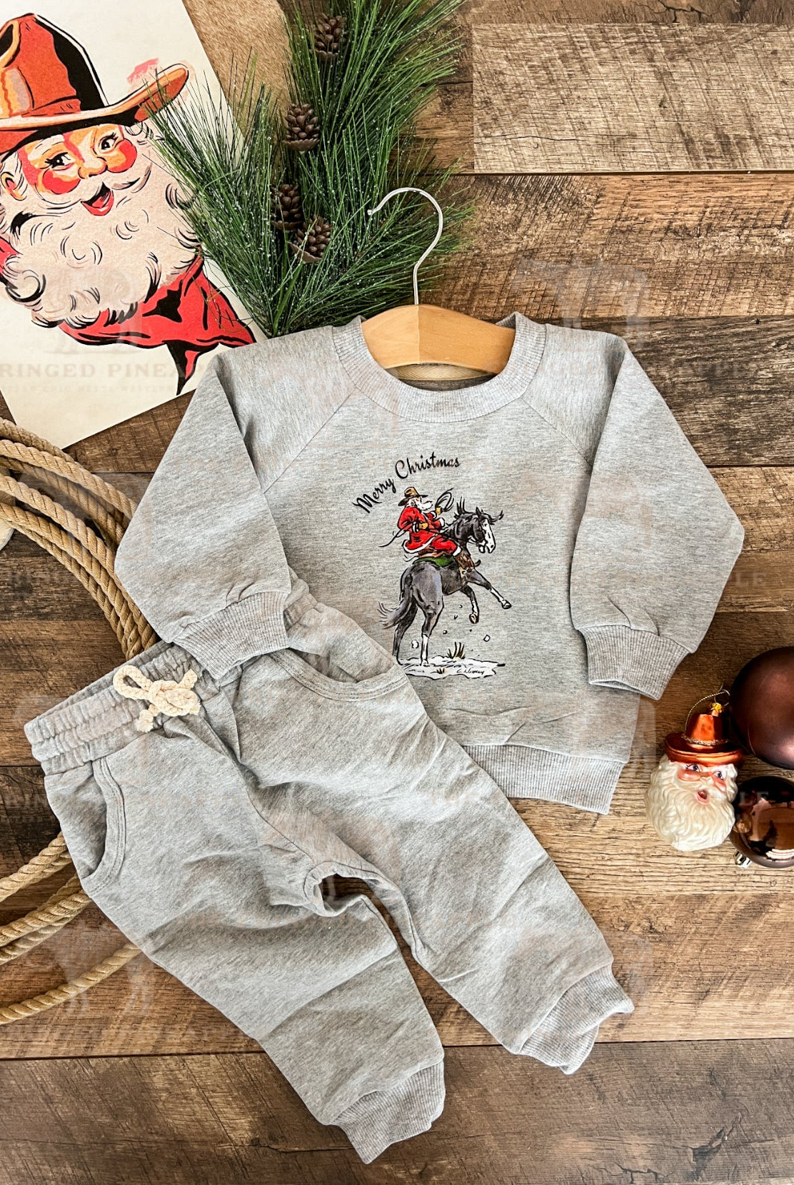 Nick Of Time Santa Christmas Lounge Set(grey)