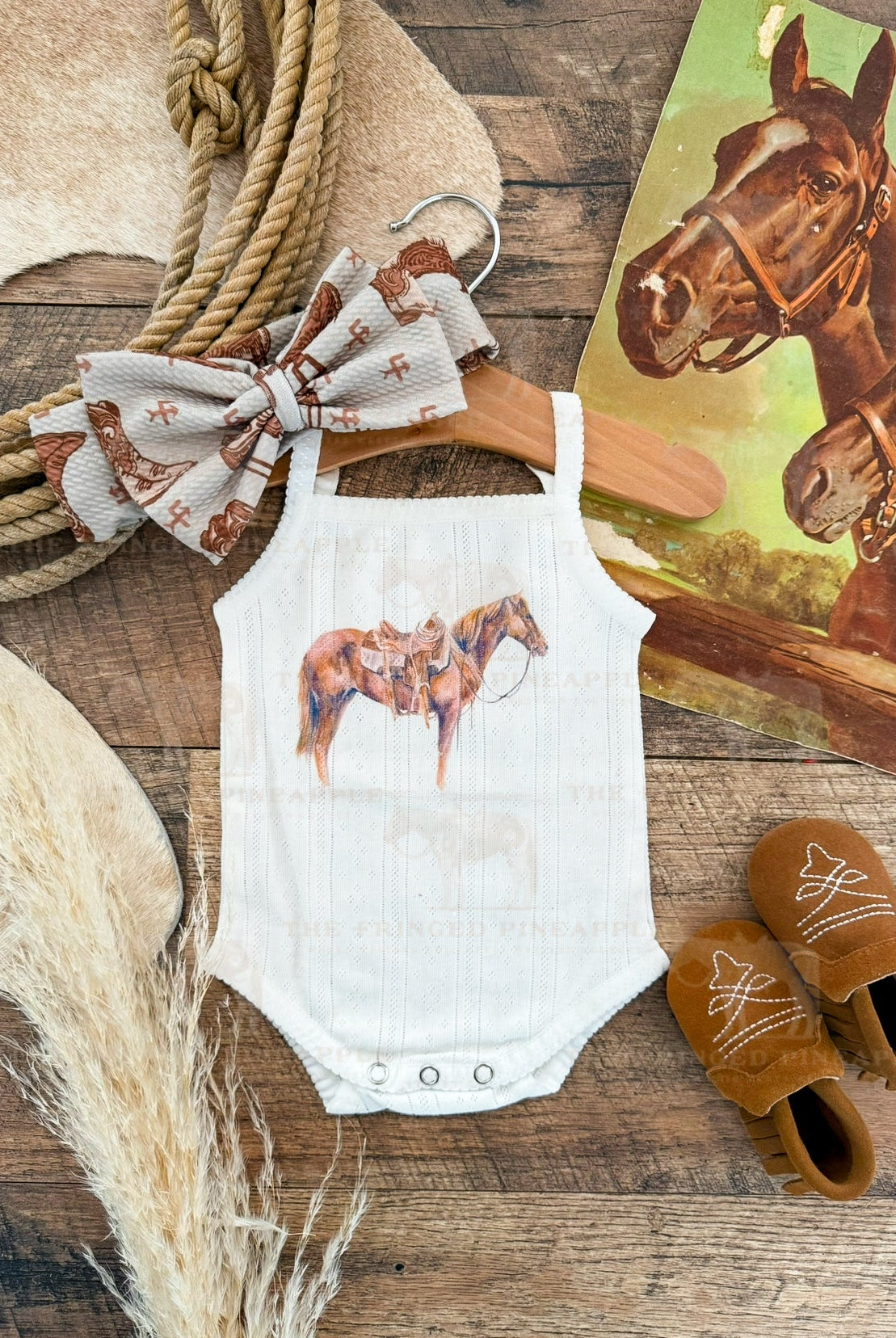 The Goodhorse Pointelle Tank Onesie (little kid)