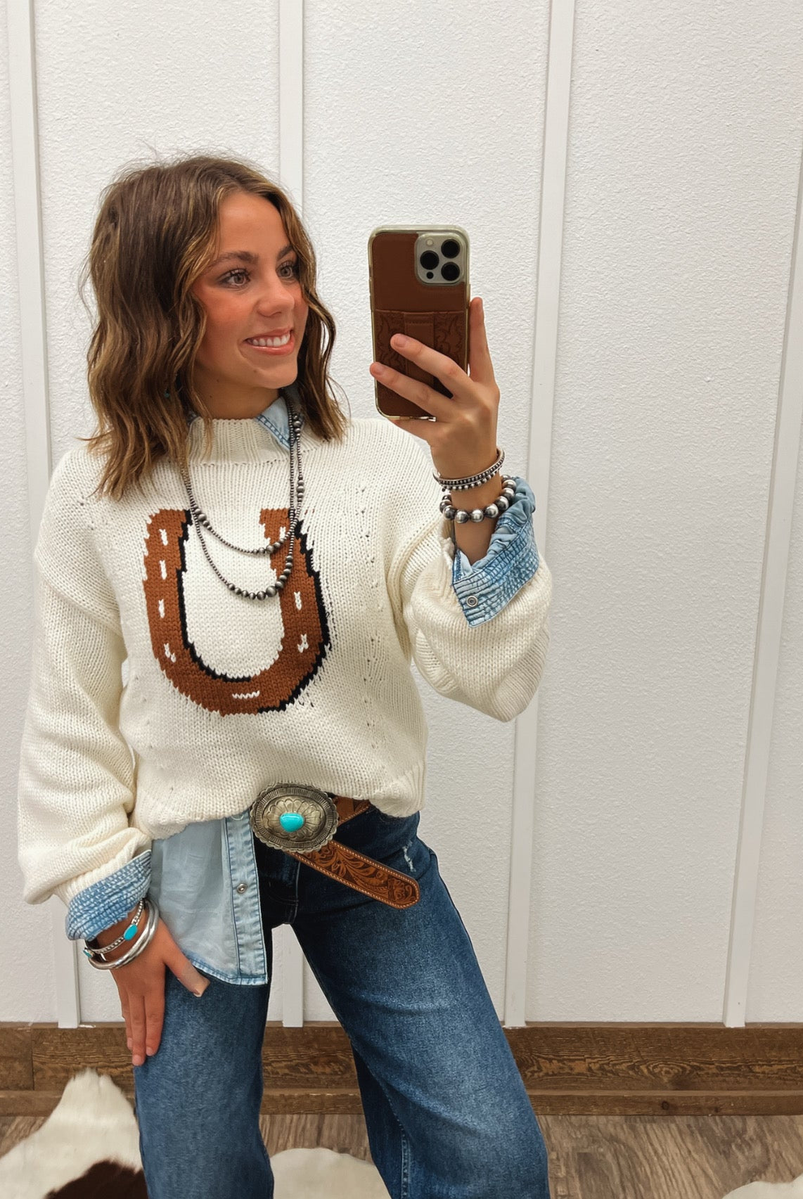 Lucky Horseshoe Sweater