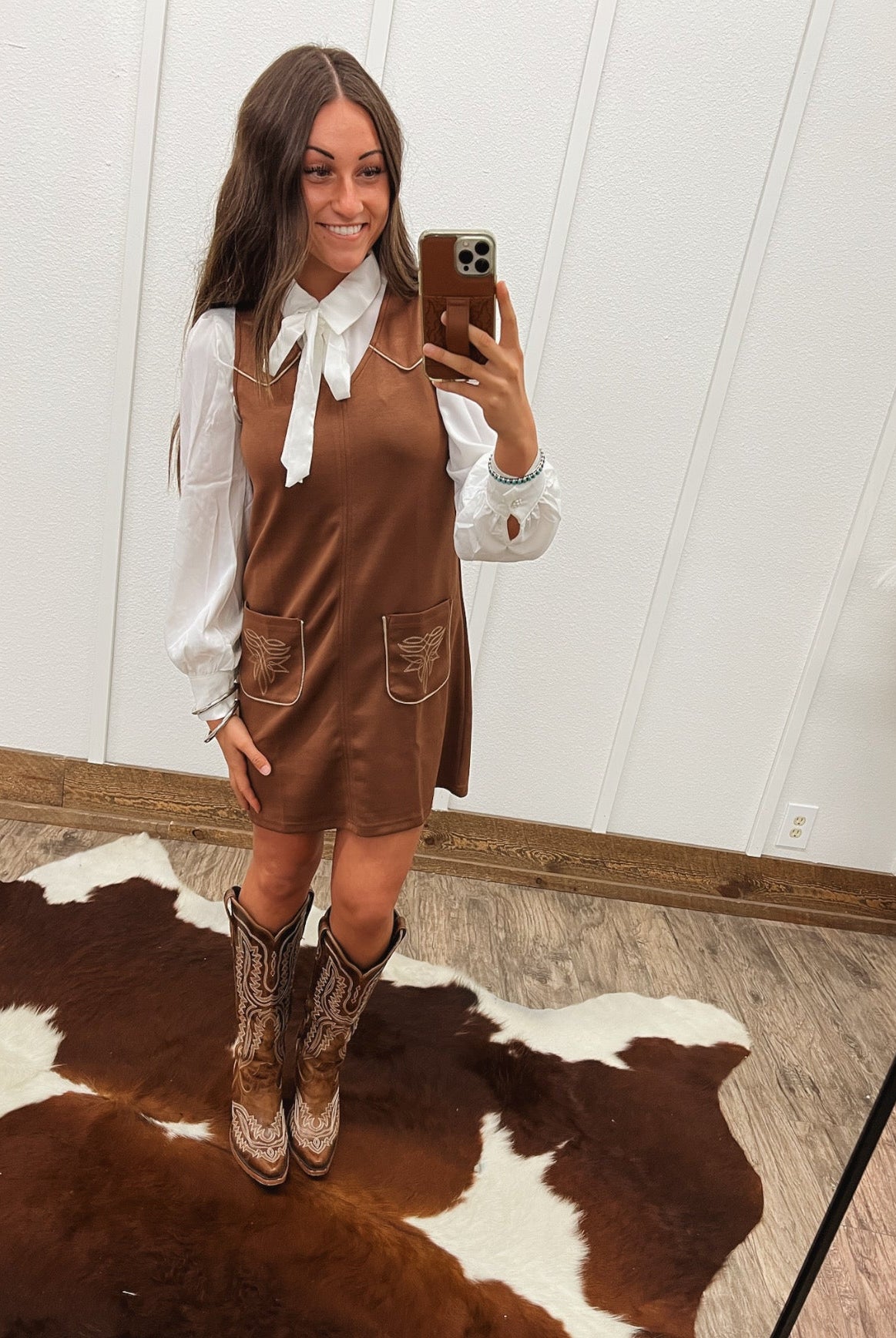 Bootstitch Dress (Brown)