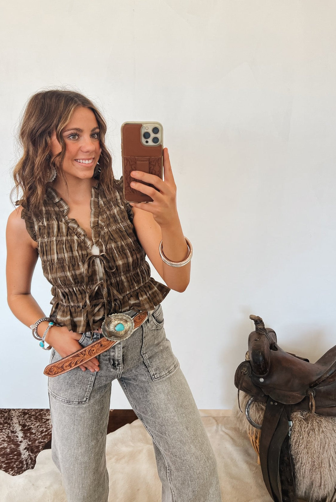 The West Smocked Tank Top