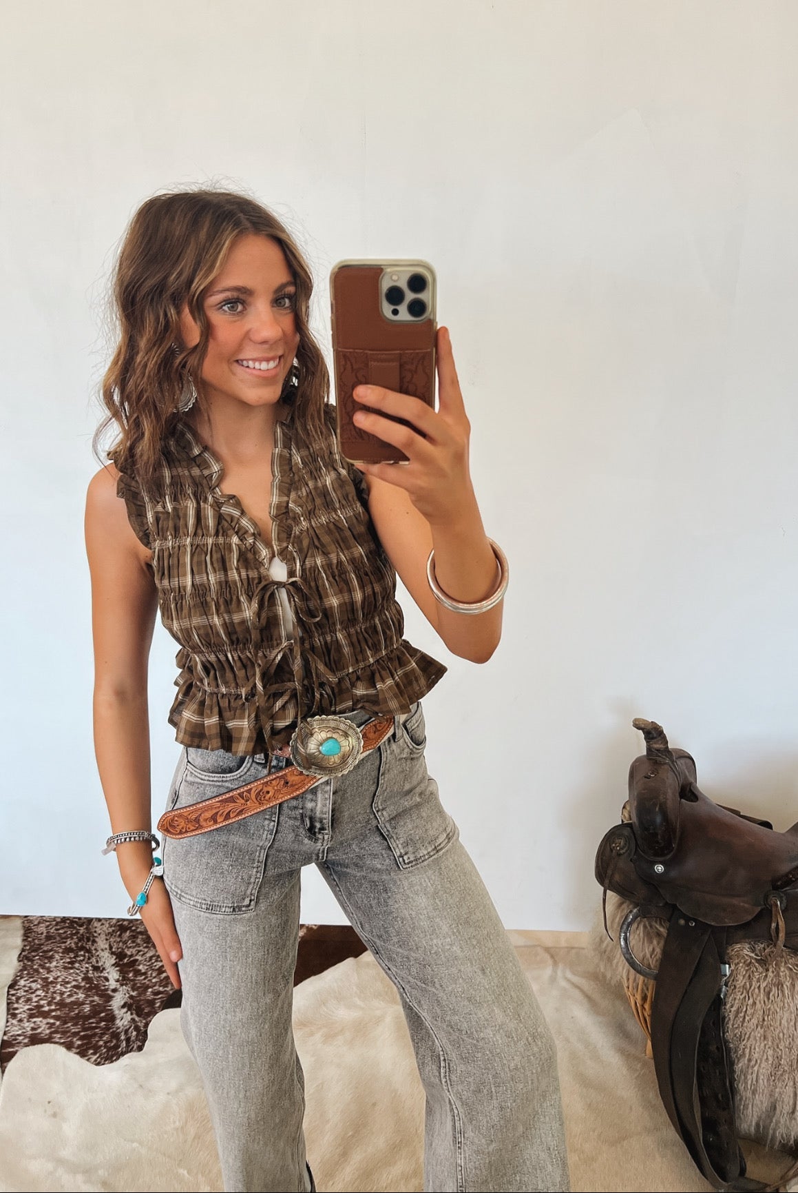 The West Smocked Tank Top