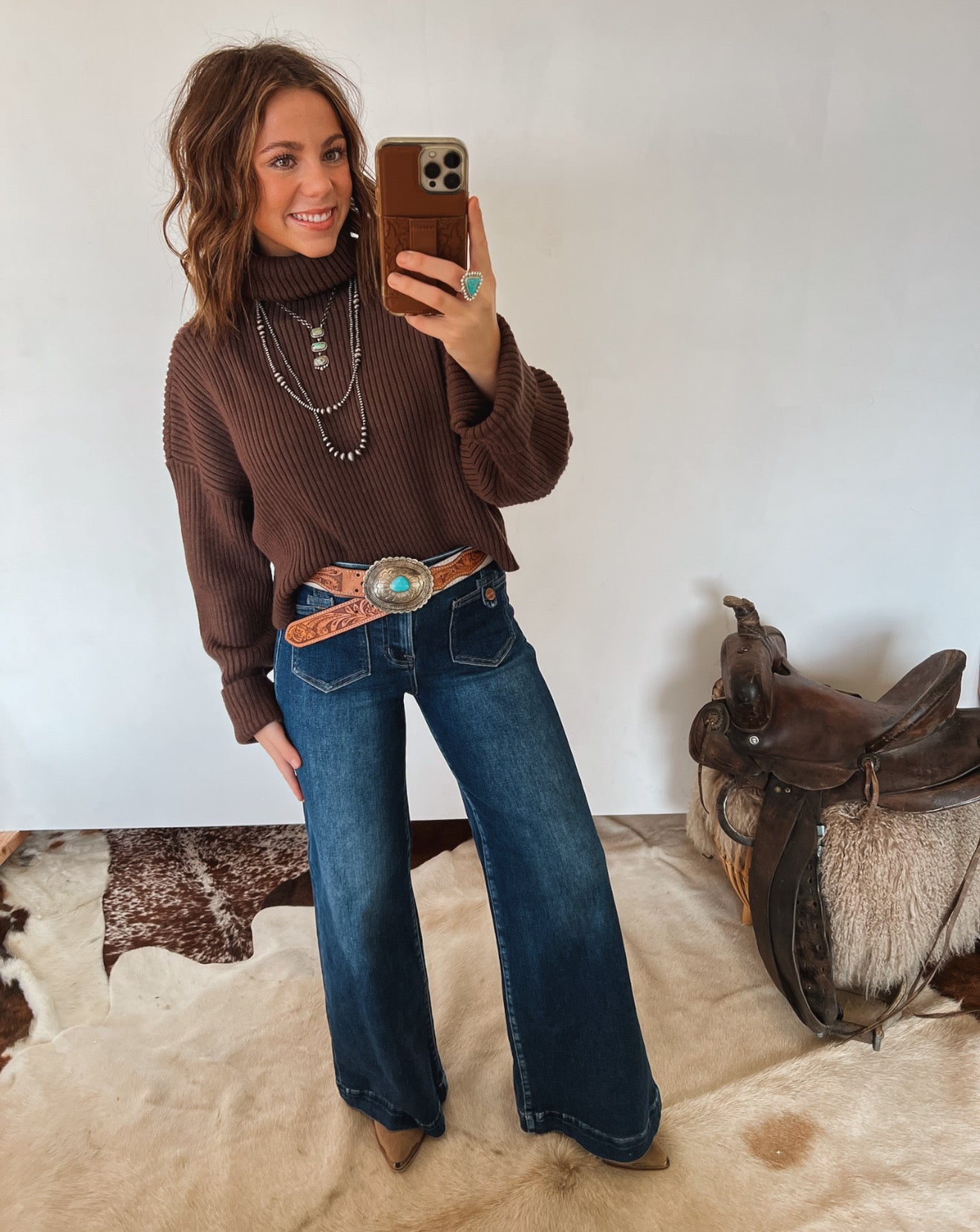 Winter Days Ribbed Turtleneck Sweater Tops - Sweaters