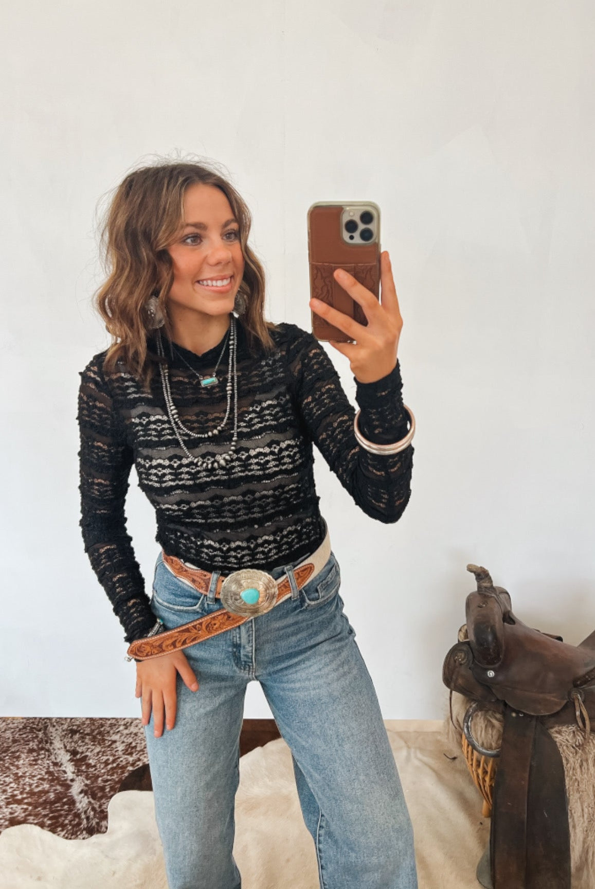 Sweet Lady May Lace Top (Black) Tops -Blouses