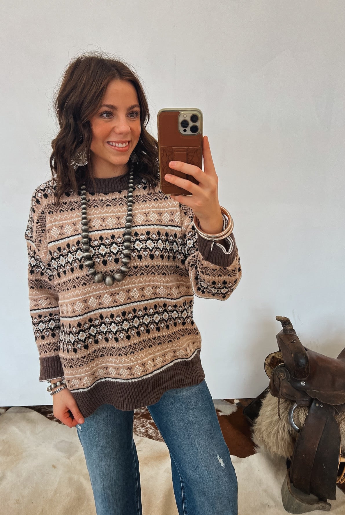 Colder Days Sweater (Mocha) Tops - Sweaters