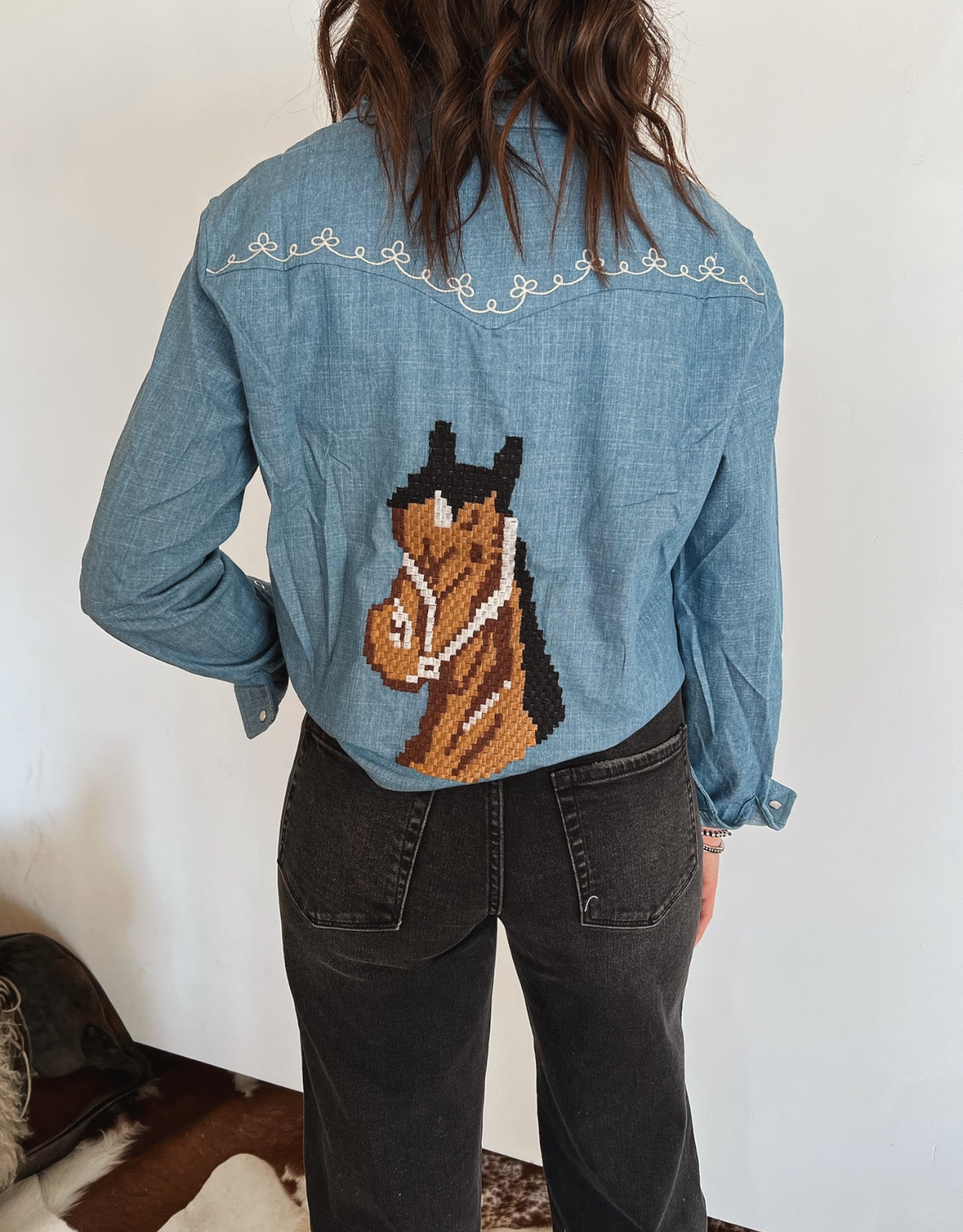 Good Ole Days’ Horse Denim Blouse