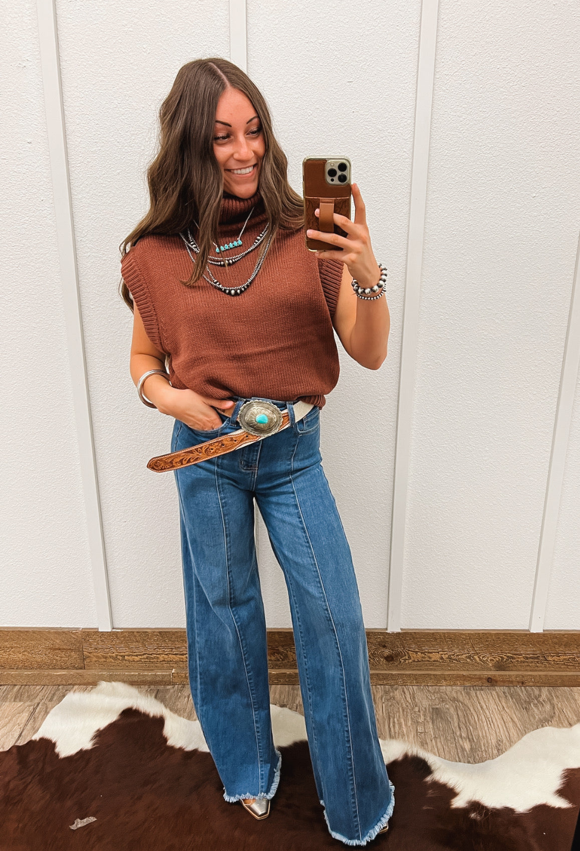 Dixieland Delight Turtle Neck (Red Brown)