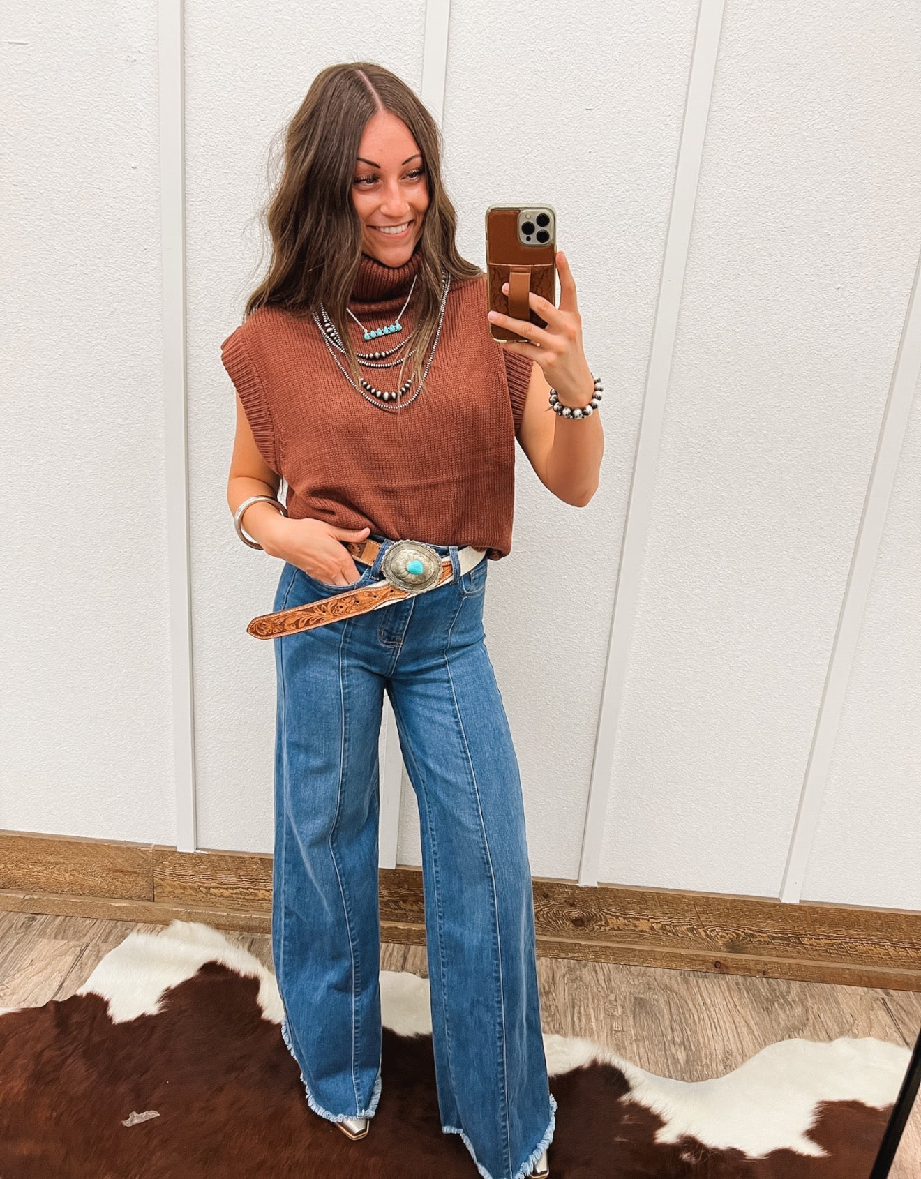 Dixieland Delight Turtle Neck (Red Brown)