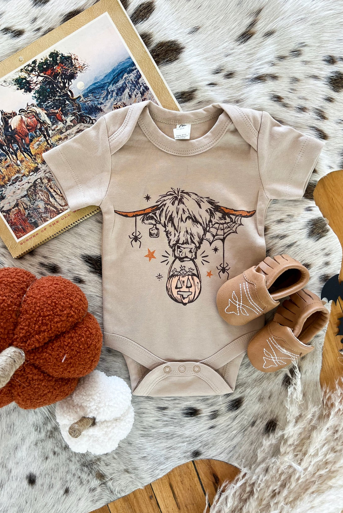 Halloween Highland Spider Onesie(little kid)(Clay)