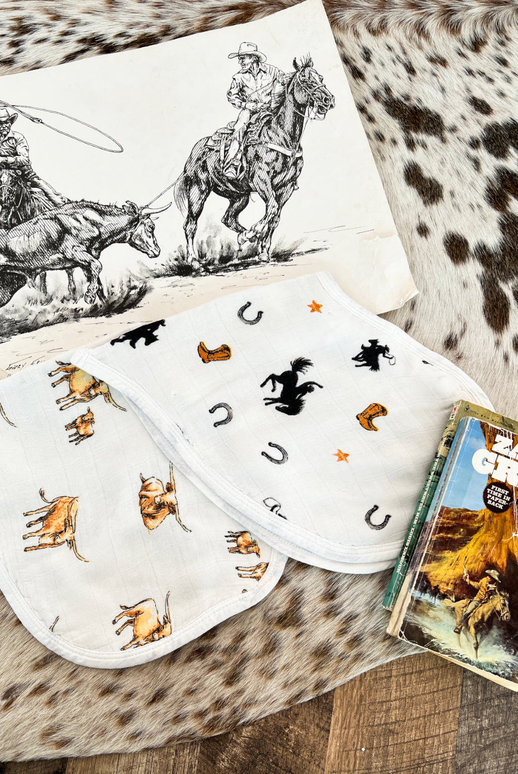 Wild West Heart Bibs Set