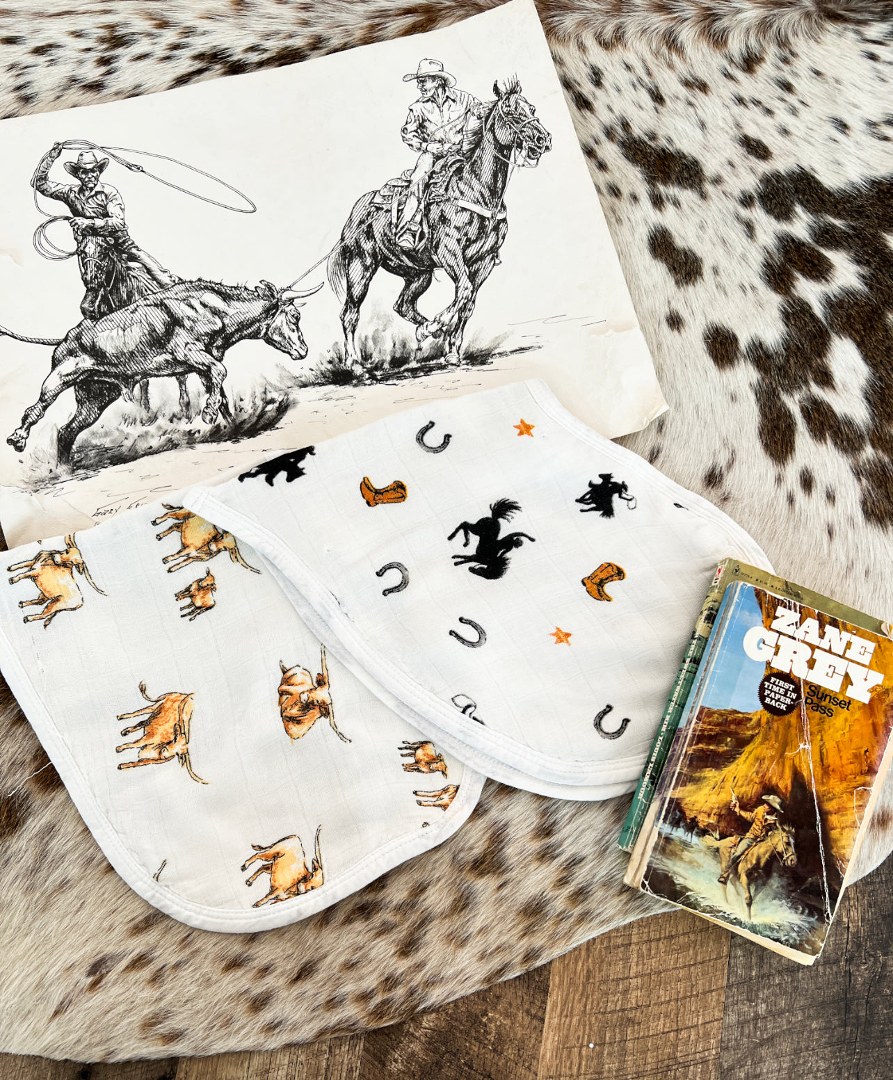 Wild West Heart Bibs Set