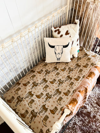 Saddle Up Fitted Crib Sheet 2.0