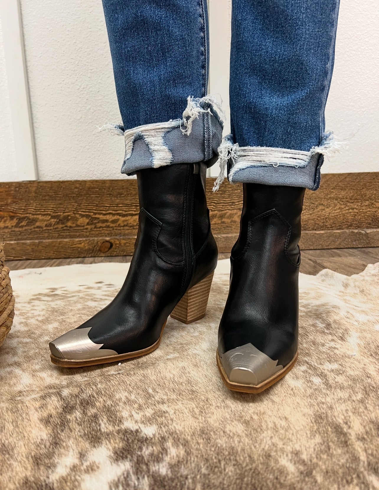 Lone Ranger Western Bootie(Black) Footwear - Slippers