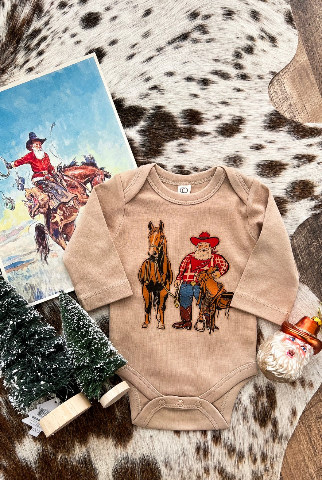 Ranch Santa Christmas Design (Onesie/Youth Tee)