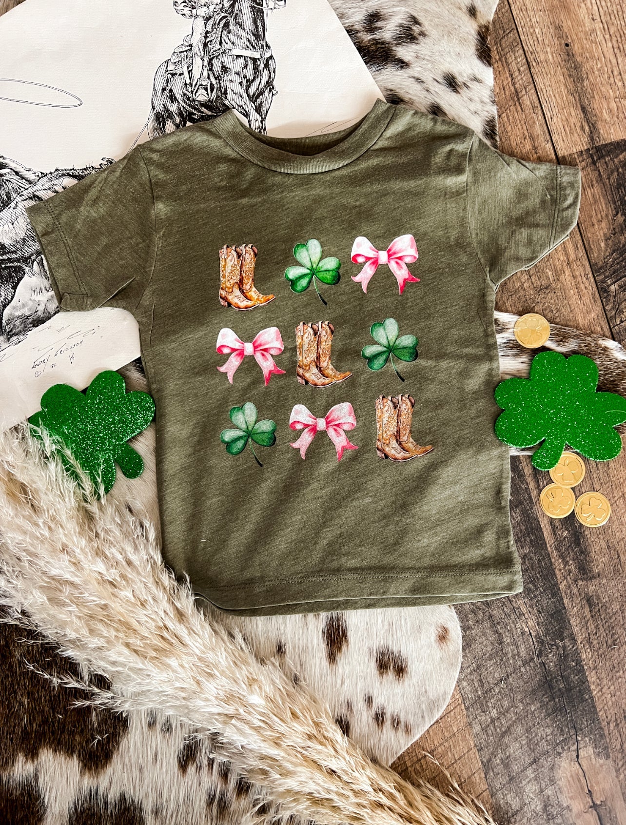 Lucky Lady St Patrick’s Tee/Onesie(little kid)Green