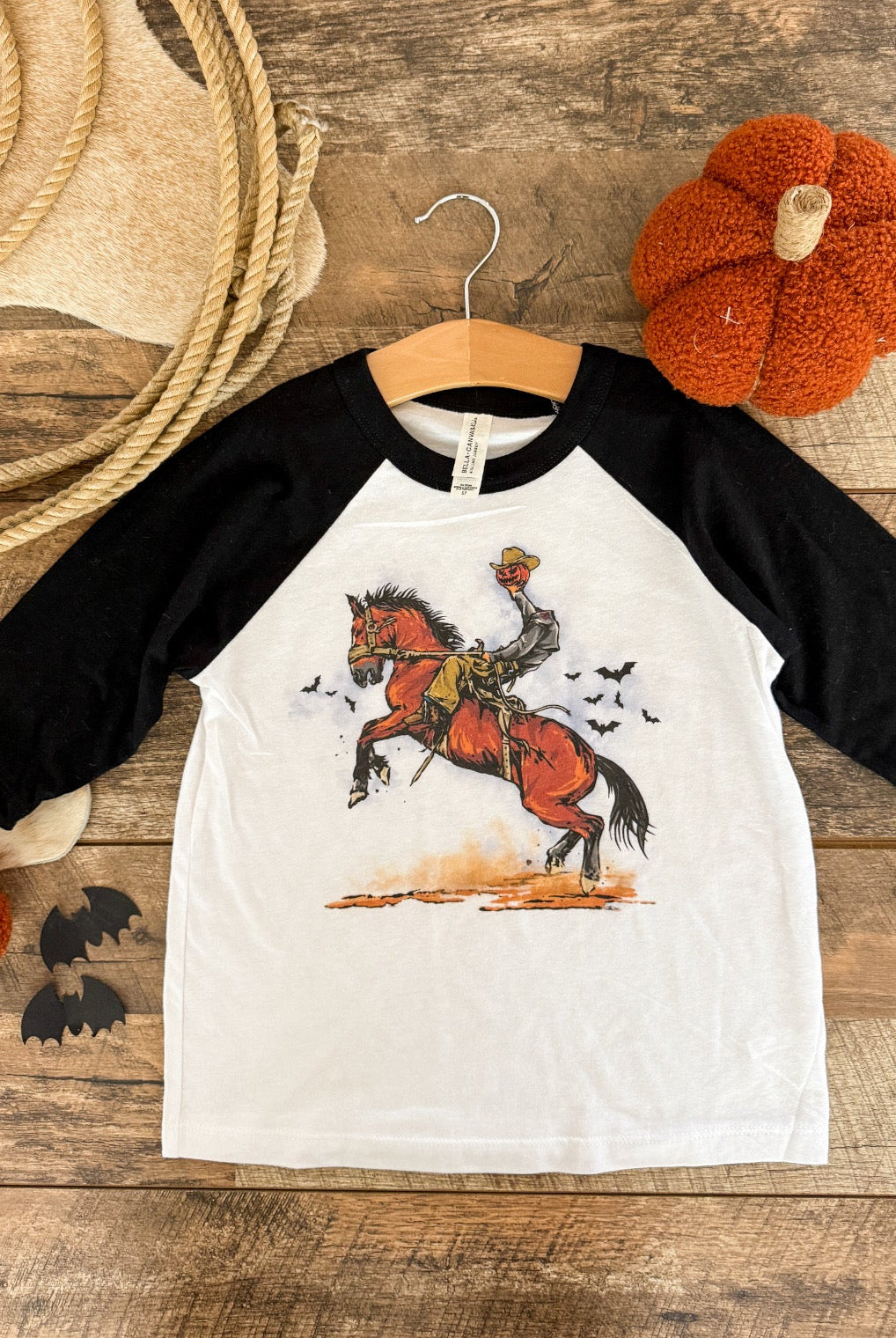 Headless Horseman – Toddler Raglan Tee(Black)