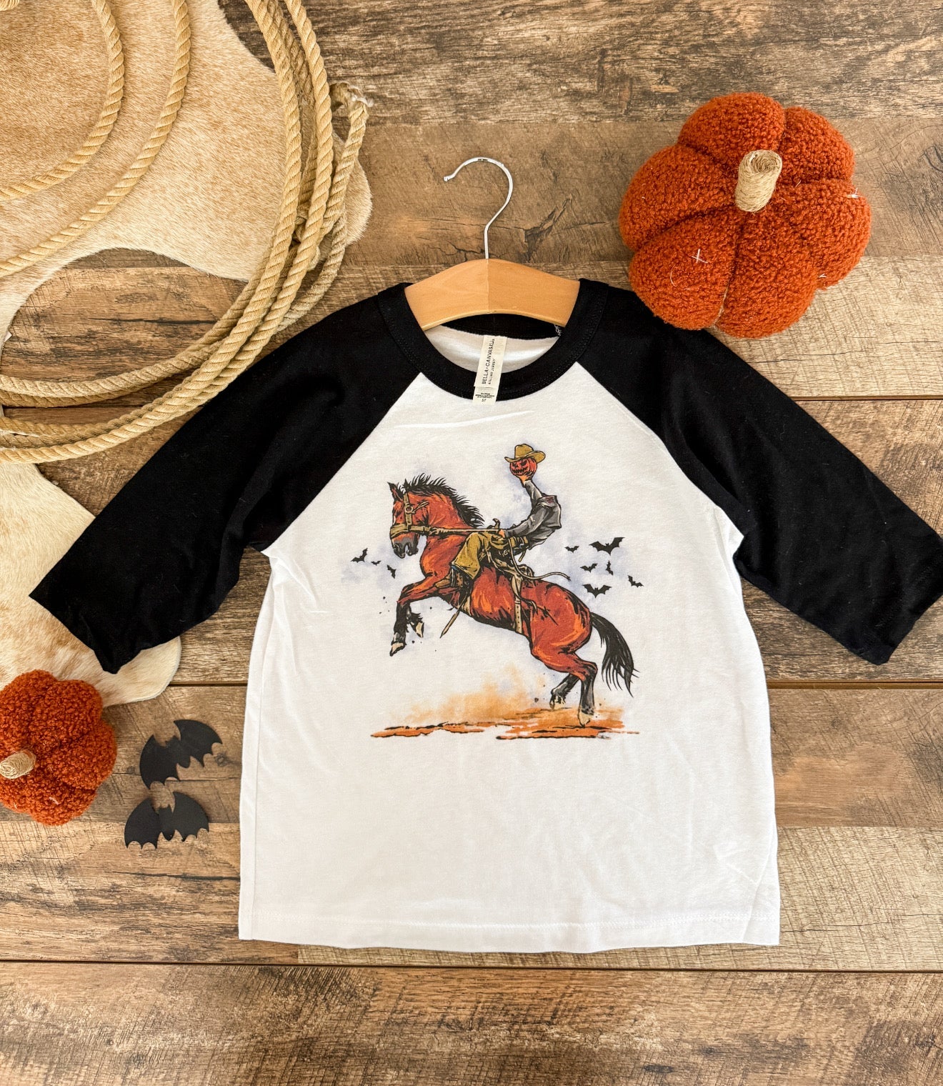 Headless Horseman – Toddler Raglan Tee(Black)