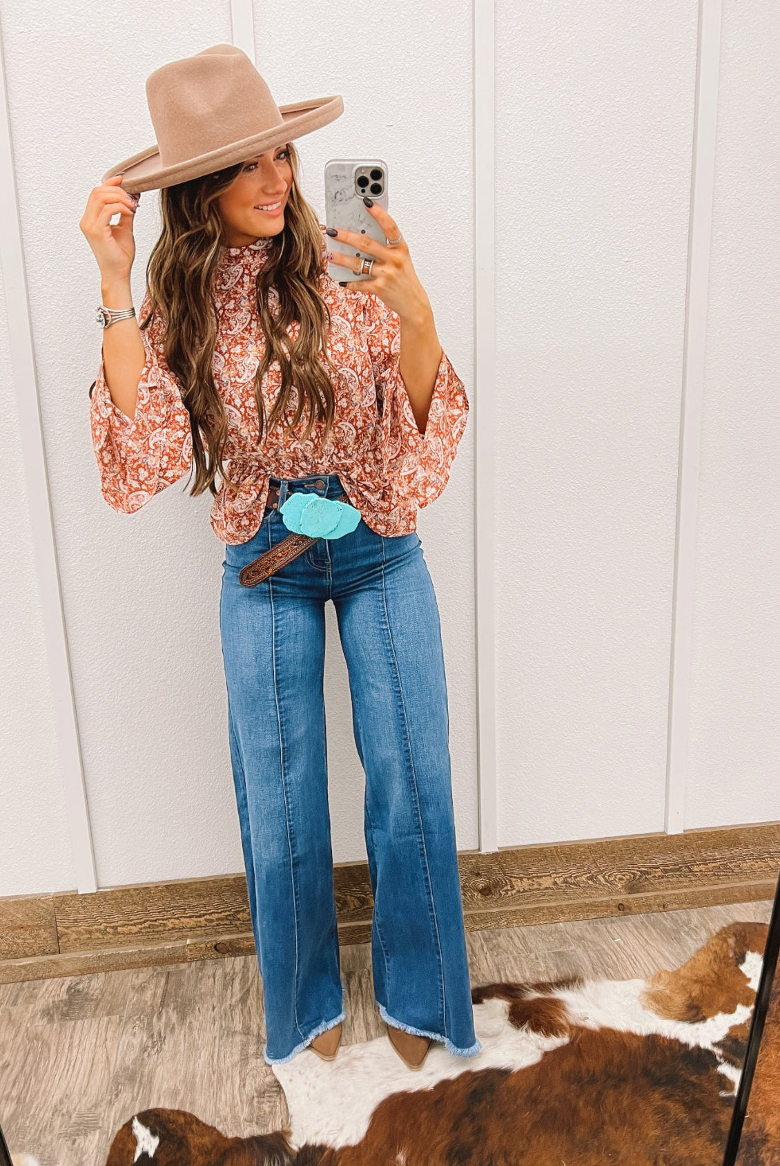 Cowboy Man High Waisted Front Seam Denim(Medium)
