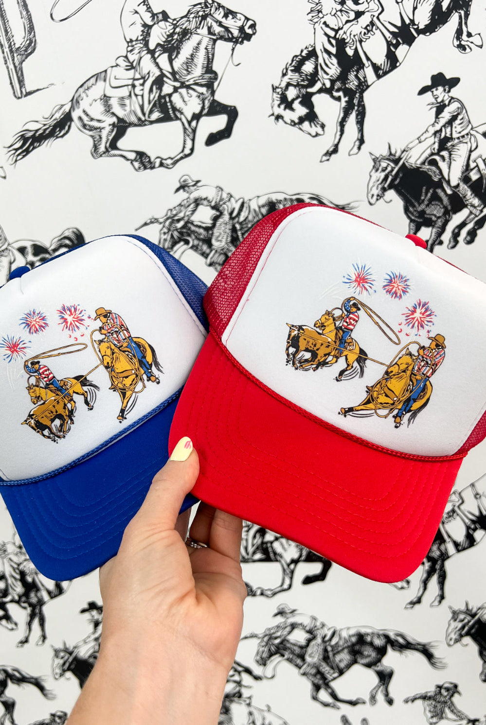 Western 4th Of July Trucker Cap 2.0(Adult)