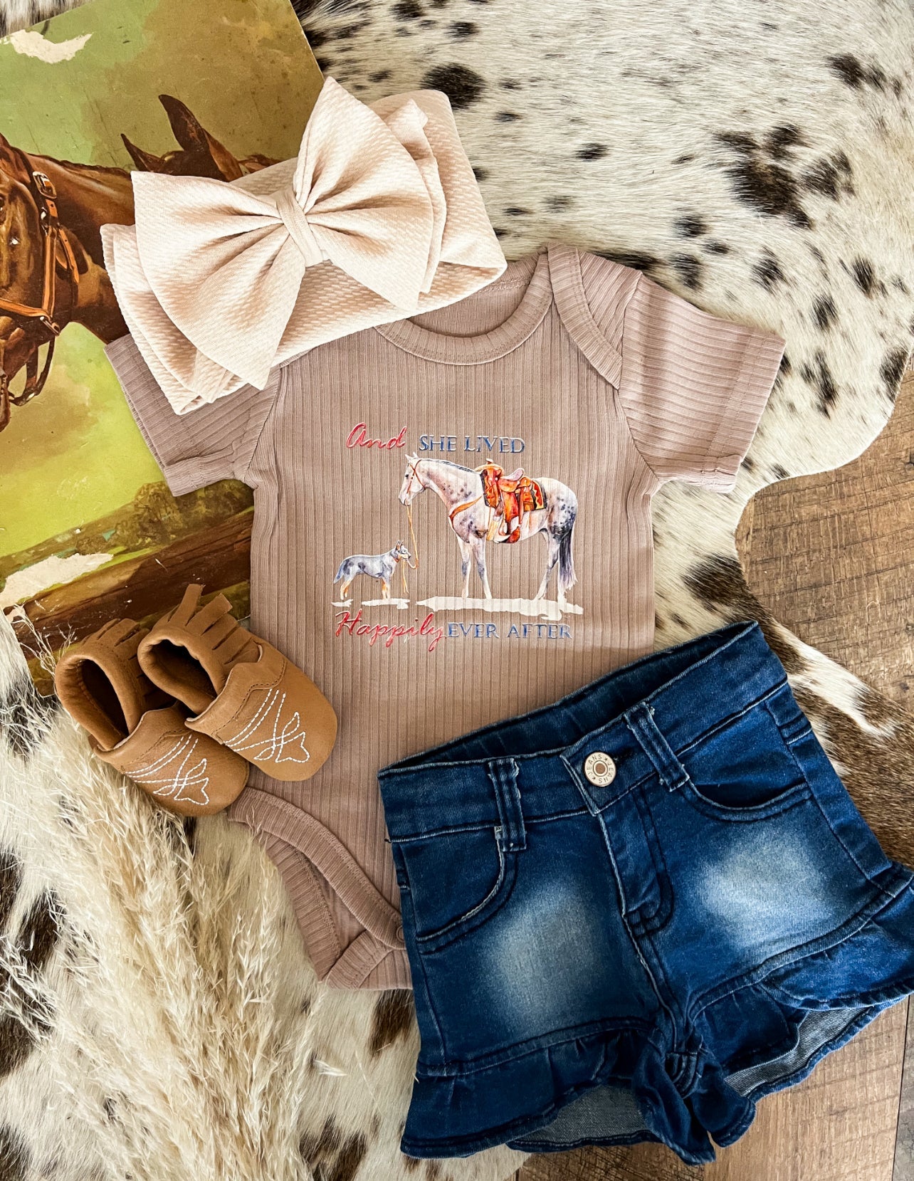 She Lived Happily Ever After Ribbed Onesie/Tee(little kid)