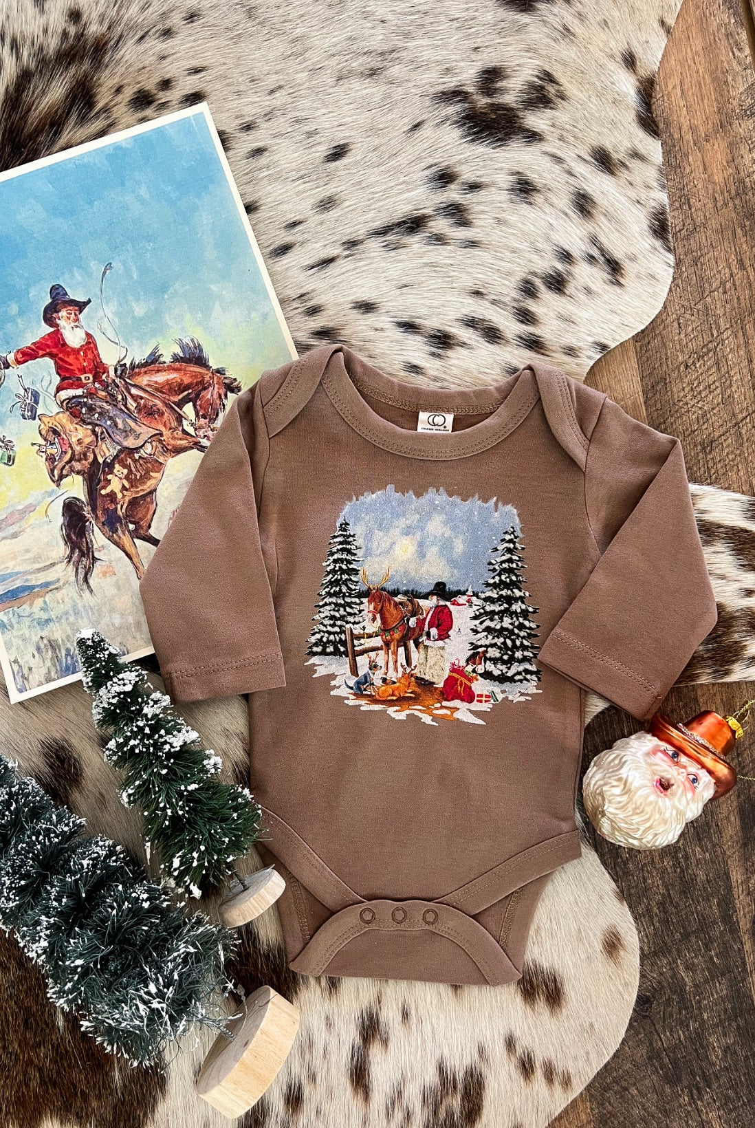 Wooley Santa Christmas Design (Onesie/Youth Tee)