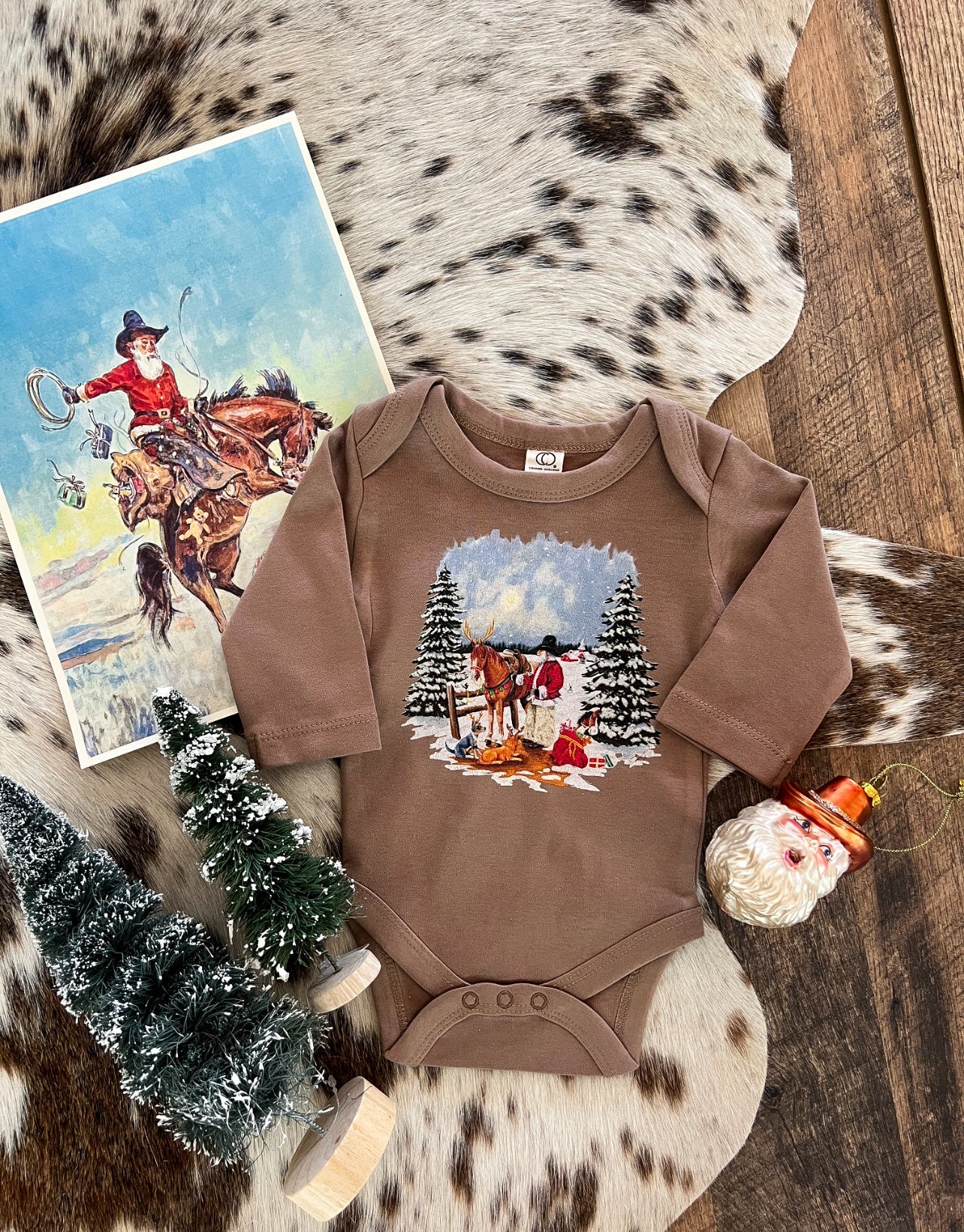 Wooley Santa Christmas Design (Onesie/Youth Tee)