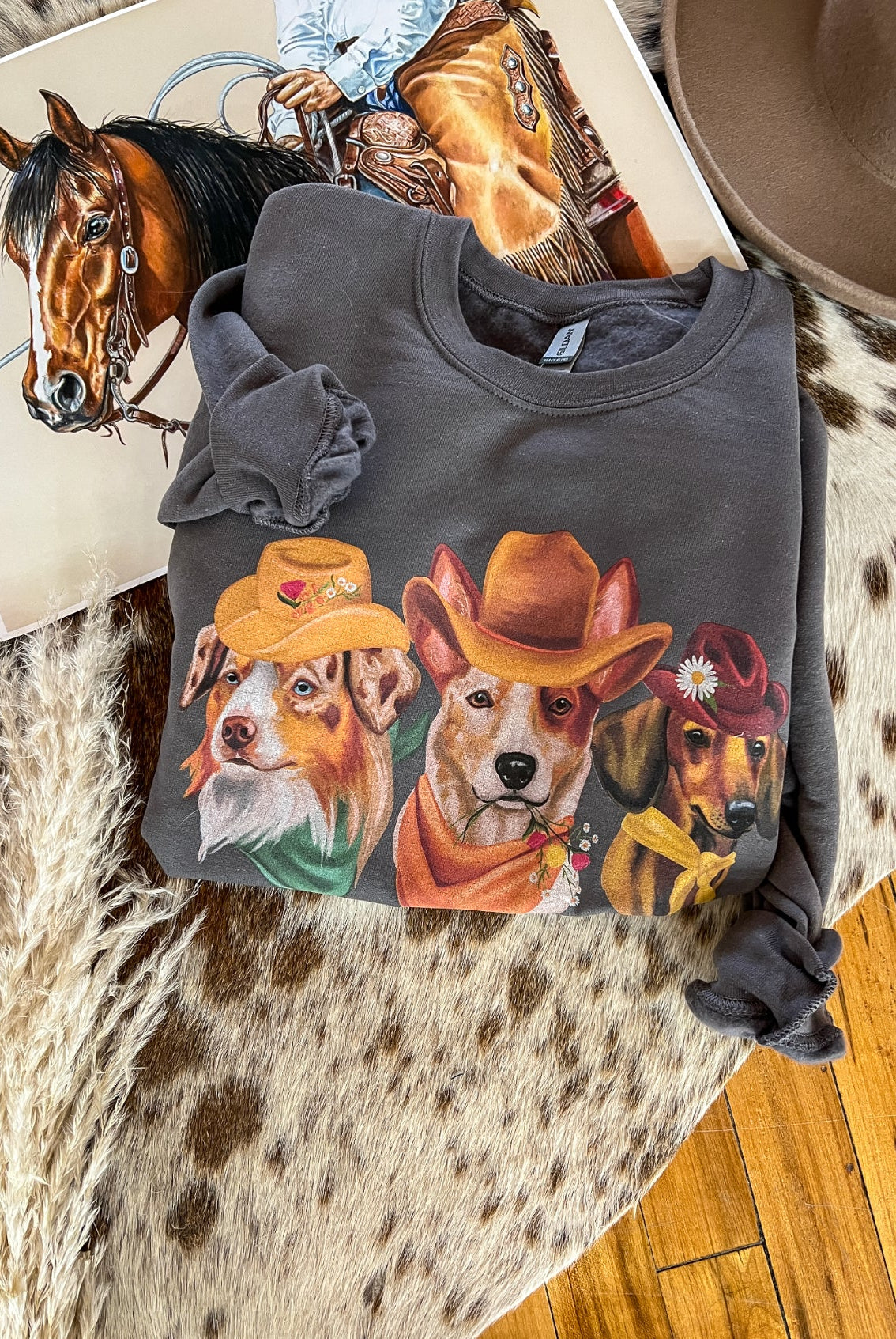 The Trio Cowdog Sweatshirt (Grey)