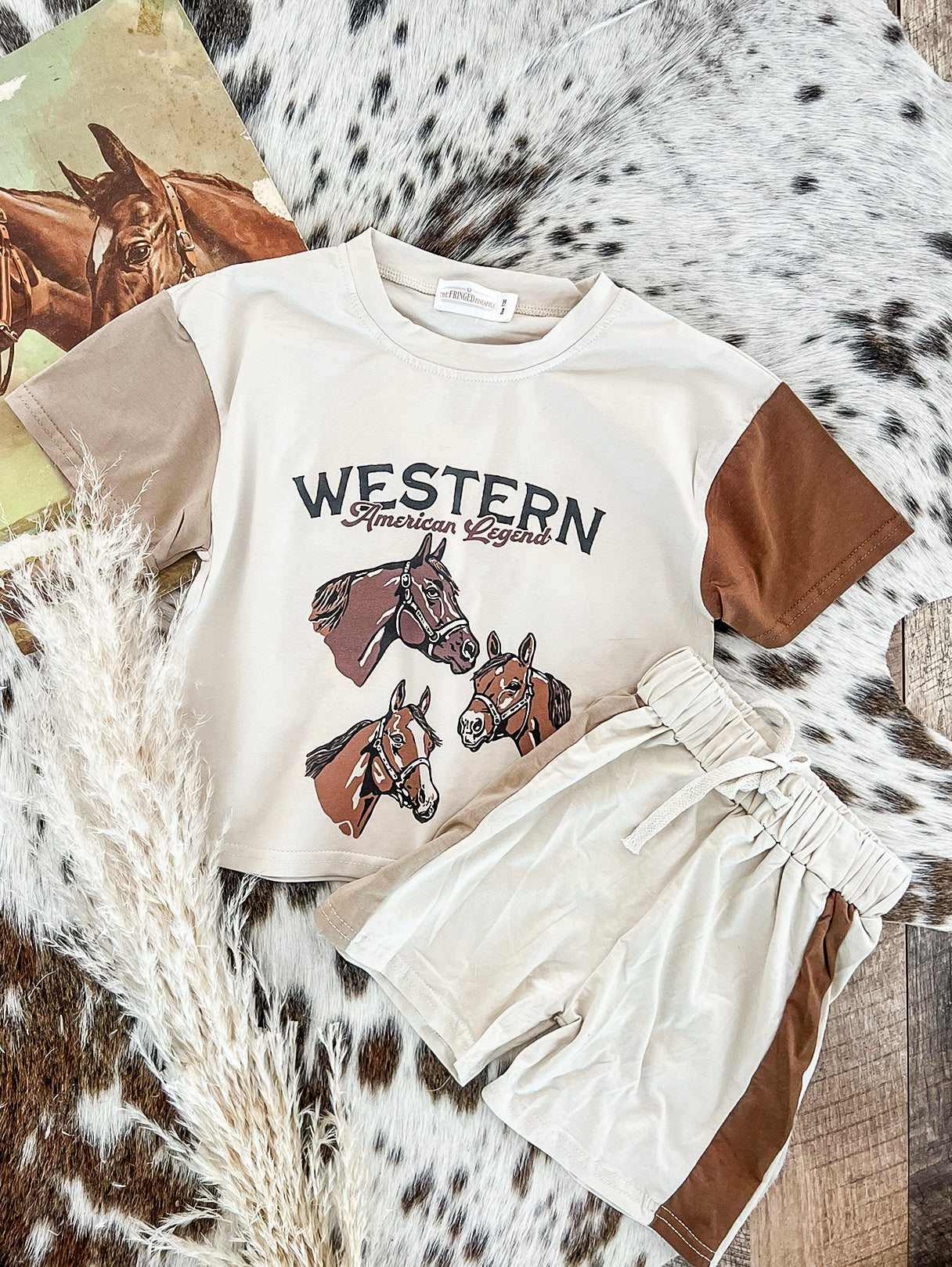 Western Legends Color Block Short Set