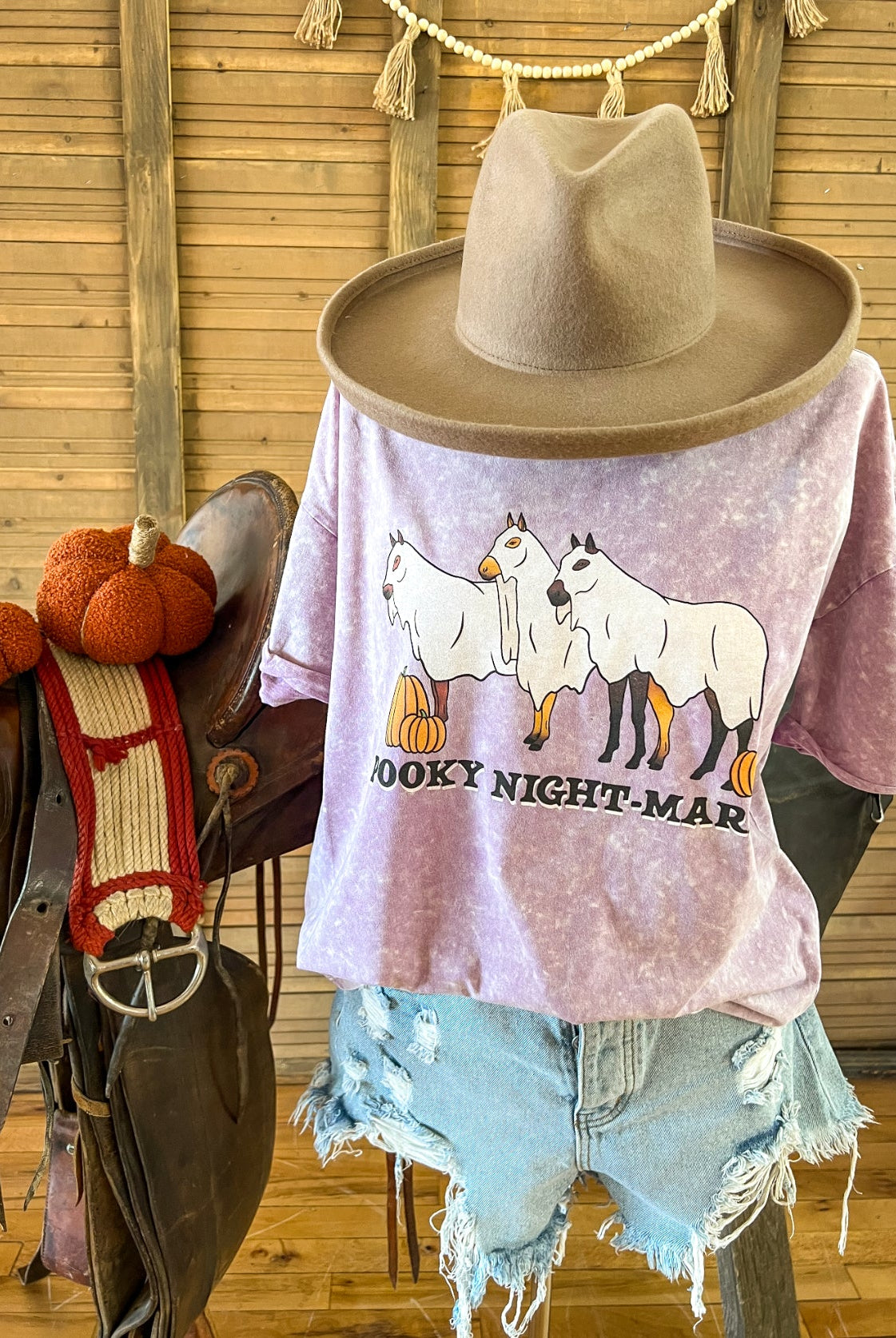 Spooky Nightmares Tee (purple stone)