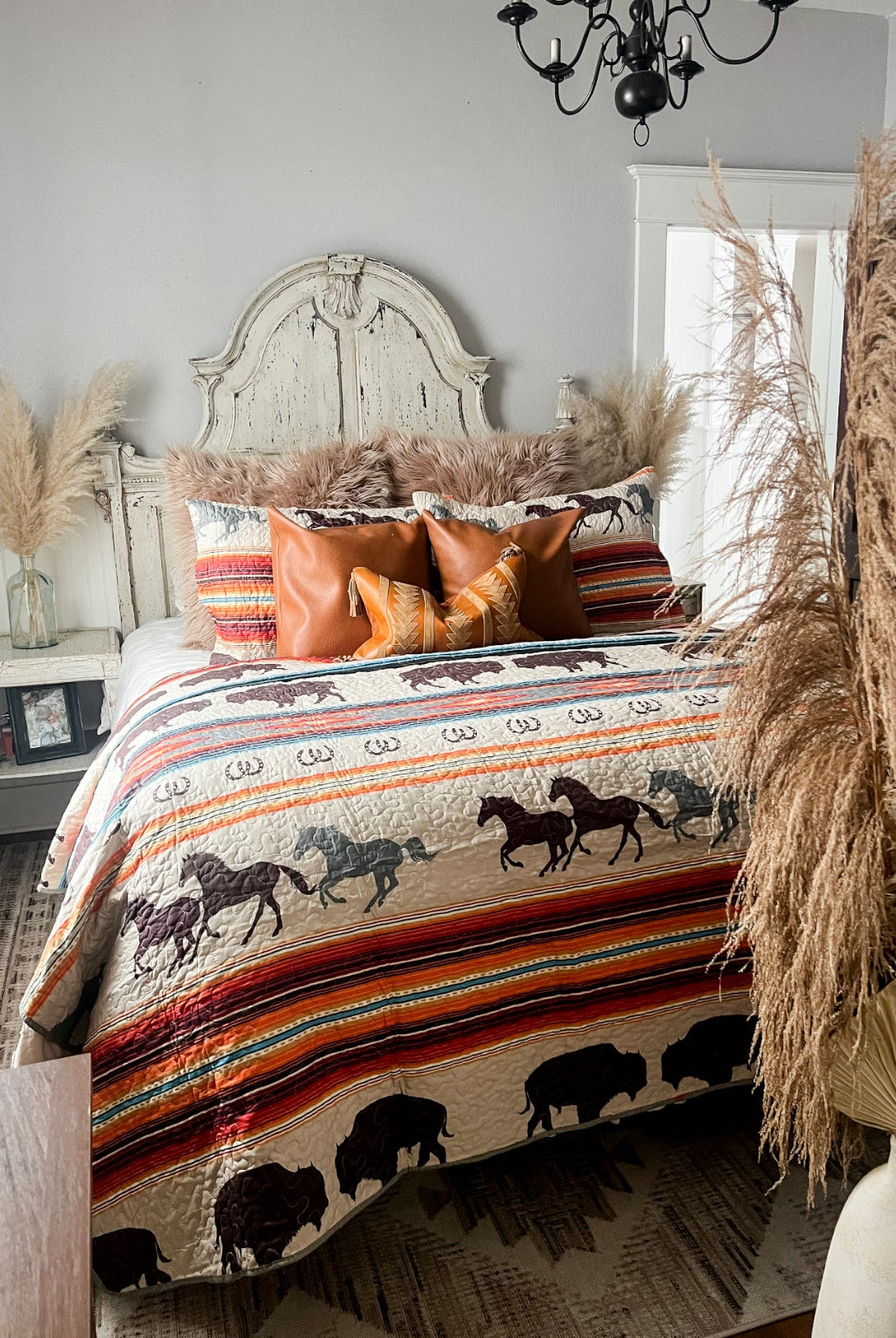 Wild Horses Roaming Buffalo Western Bedding