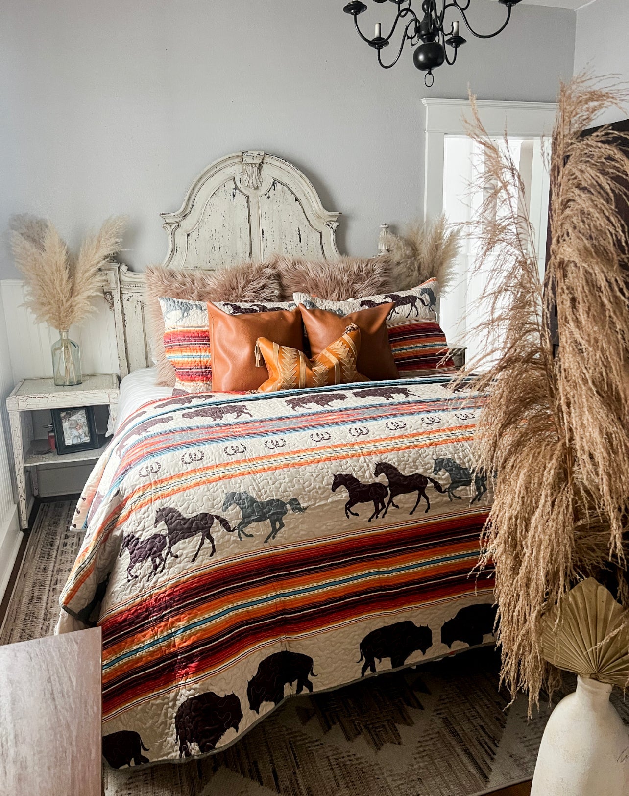 Wild Horses Roaming Buffalo Western Bedding
