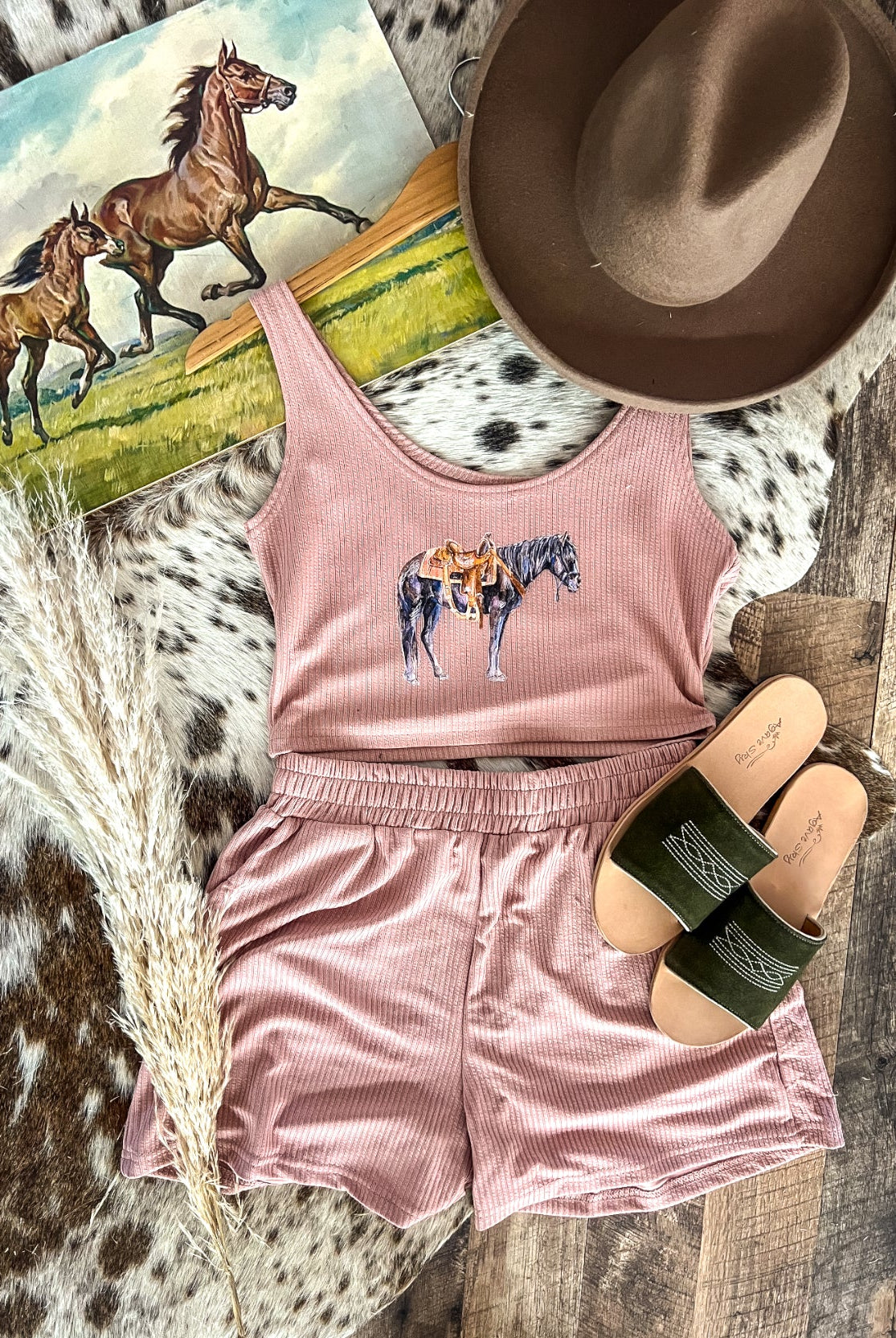 Ole Trusty Western Retro SET (peachy tan)
