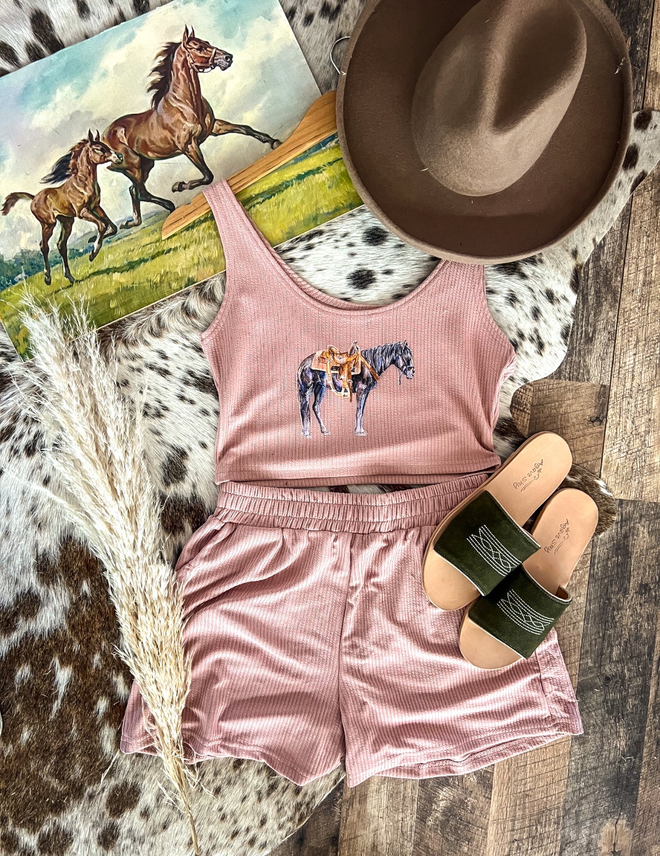 Ole Trusty Western Retro SET (peachy tan)