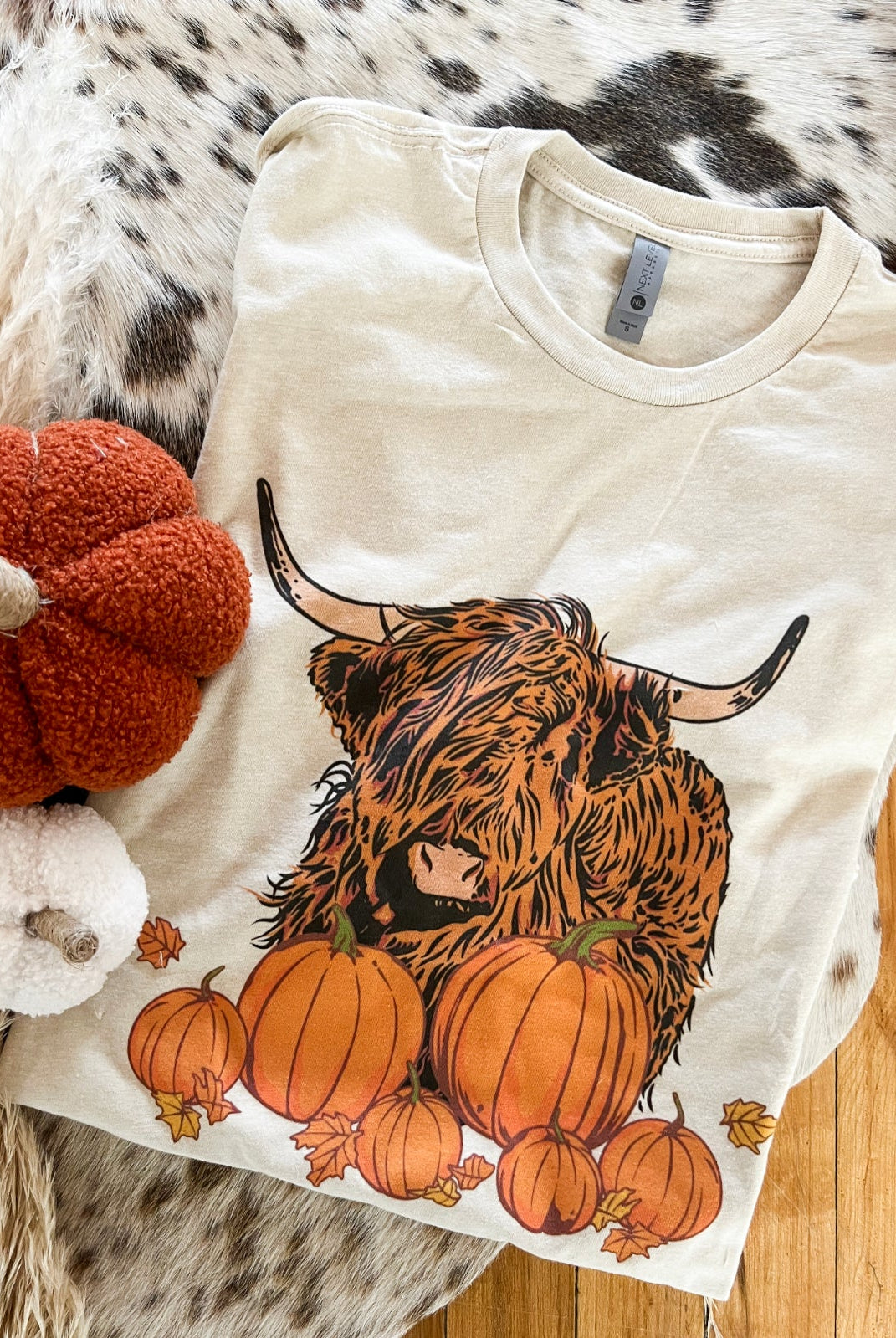 Fall Howdy Highland Tee (cream)