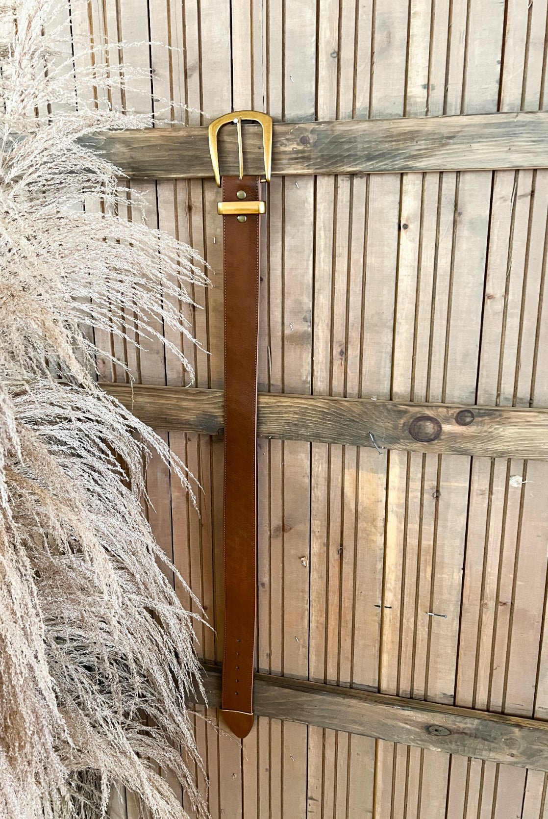 Western Statement Wide Width Belt (Brown)