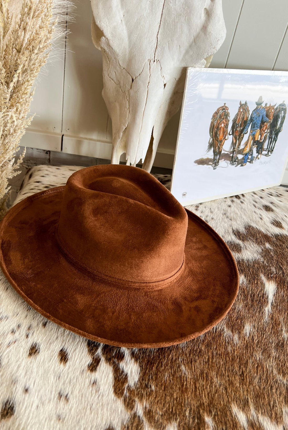 Rebel Suede Brown Hat(Medium Hat)
