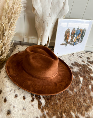 Rebel Suede Brown Hat(Medium Hat)