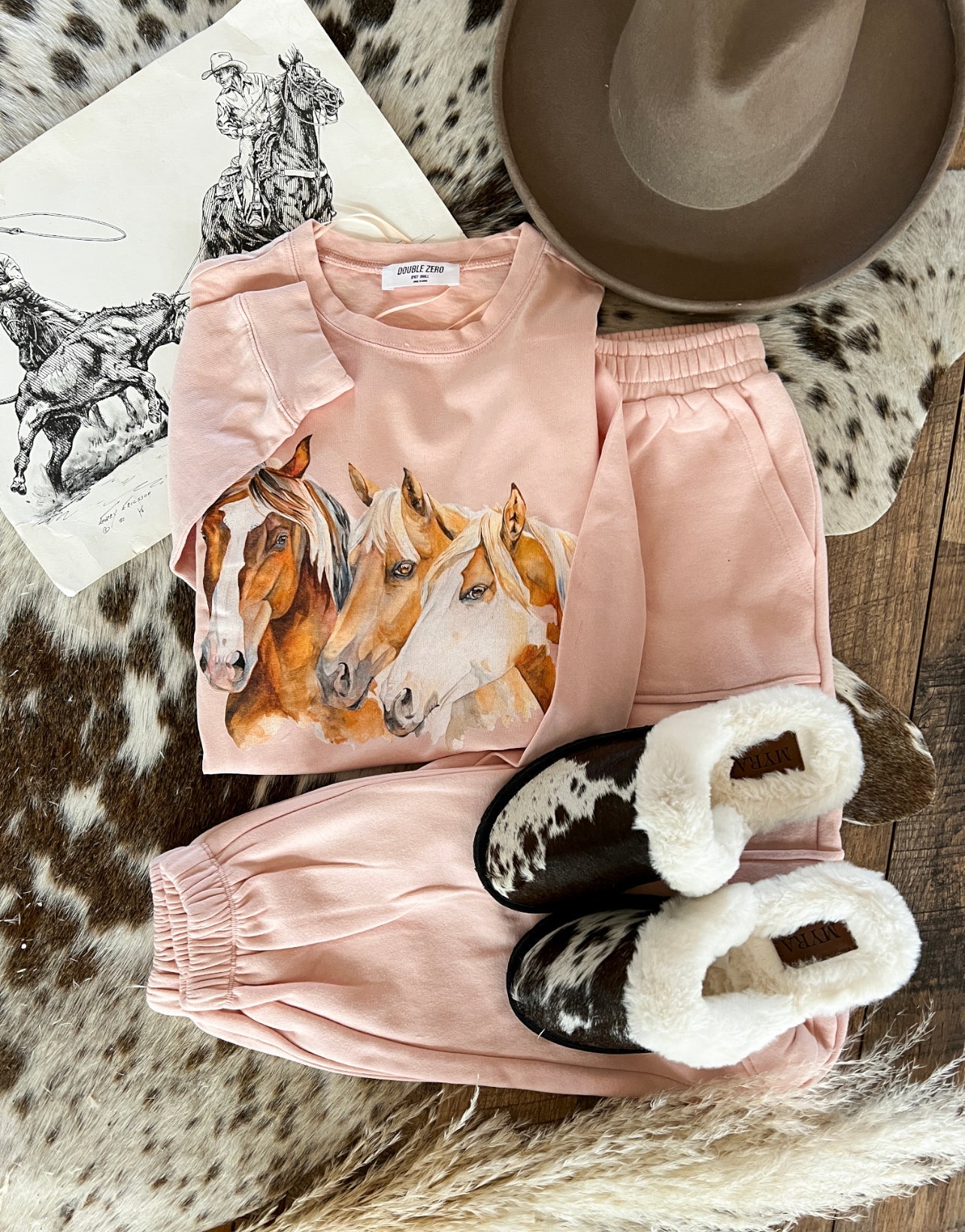 Three Is A Charm Set(Cropped Pink)