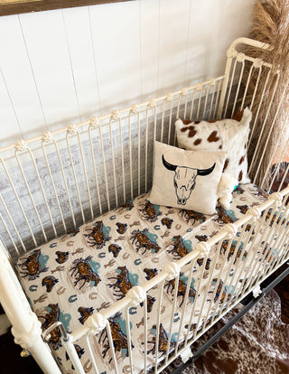 Wild Horses Fitted Crib Sheet 2.0