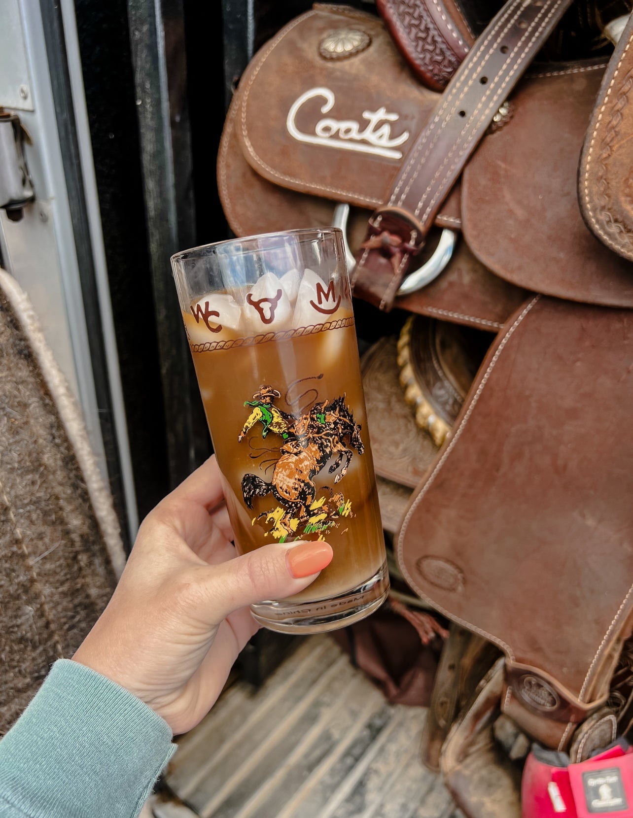 Western Glass Tall Cup-Riding 8
