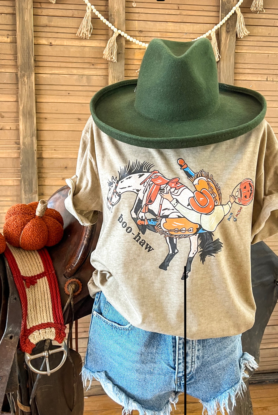 Halloween Buckoff Cowboy Tee (mocha)