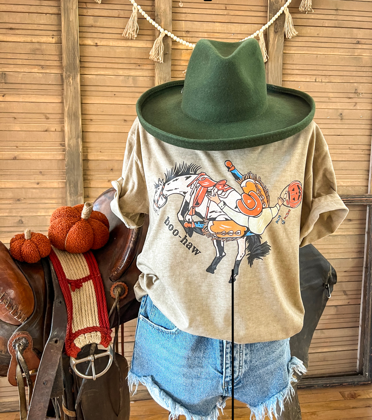 Halloween Buckoff Cowboy Tee (mocha)