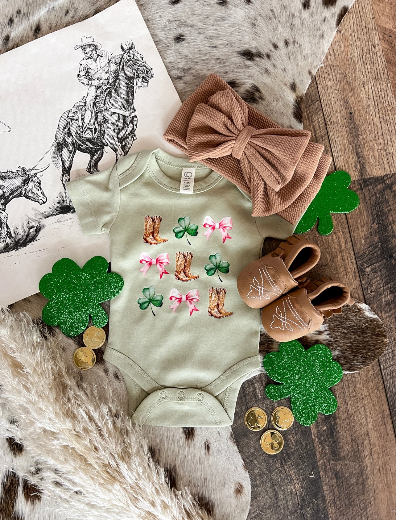 Lucky Lady St Patrick’s Tee/Onesie(little kid)Green