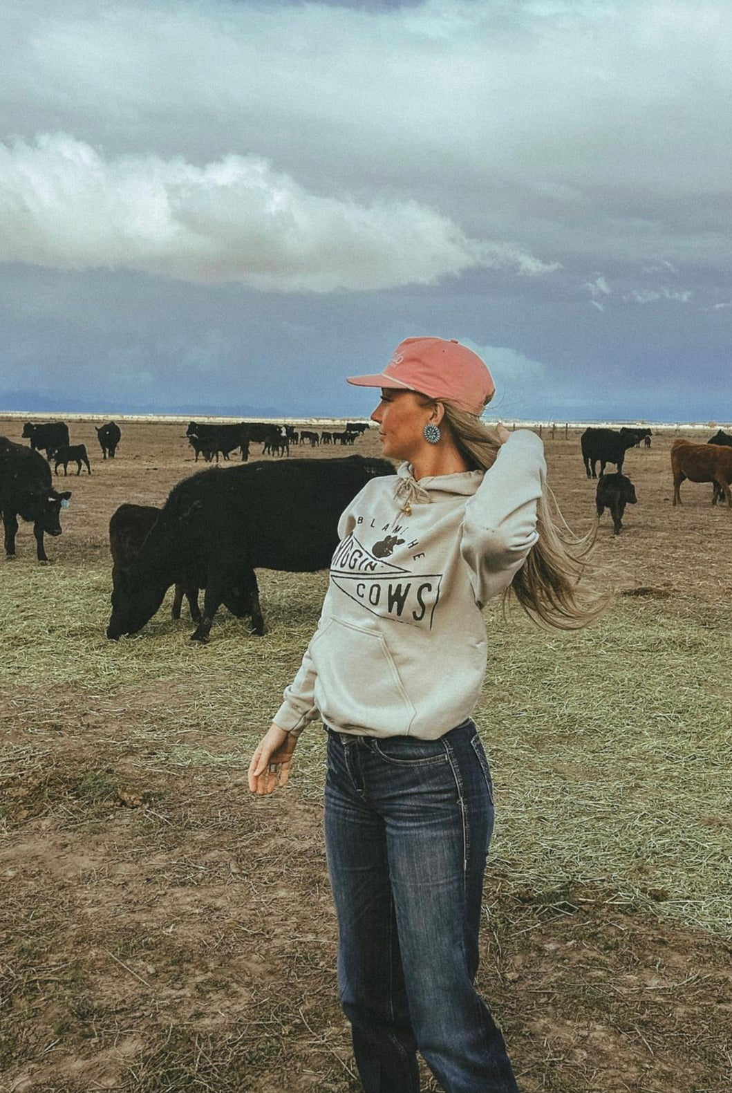 Blame The Cows Hoodie (taupe)