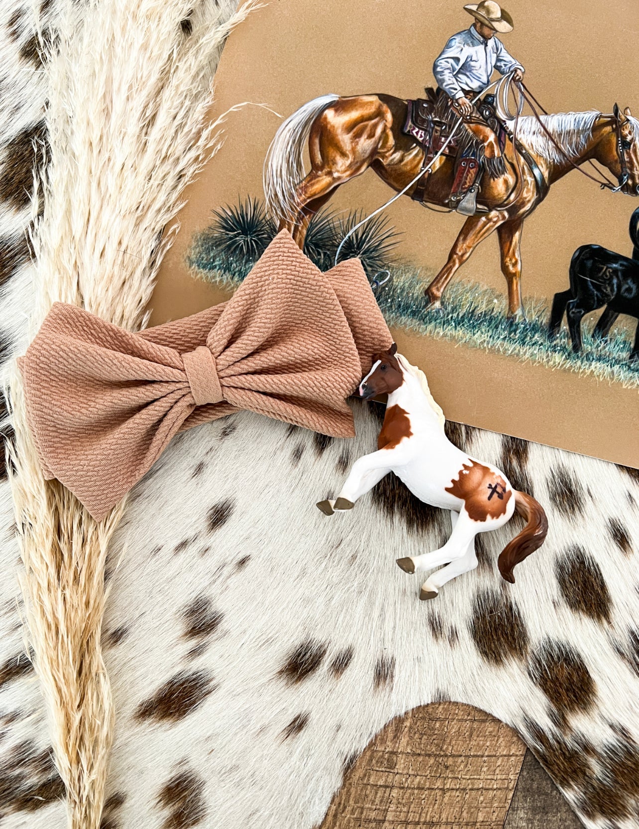Western Neutral Tones Bows(Sold Separately) Camel