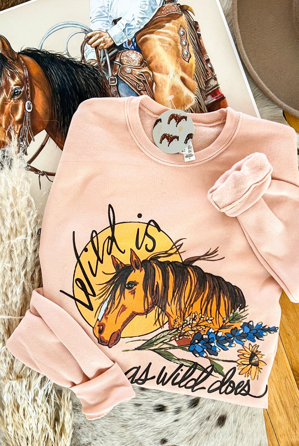 Wild Is As Wild Does Sweatshirt (Peach)